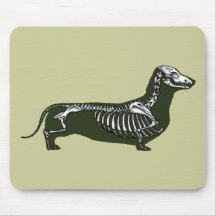 esqueleto del dachshund alfombrillas de ratones