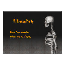 Esqueleto - invitación del fiesta de Halloween