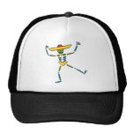 Esqueleto mexicano colorido del baile gorro de camionero