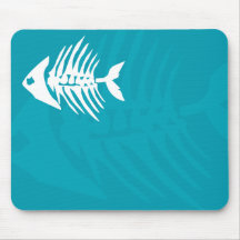 Esqueleto Mousepad de los huesos de pescados