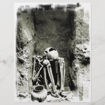 Esqueleto precolombino de Gravesite Tarjetón