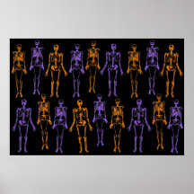 Esqueletos de Halloween Poster