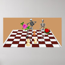 Esqueletos del ajedrez poster