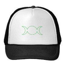 Esquema triple verde de la diosa gorros  