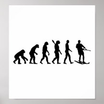 Esquí acuático de la evolución poster