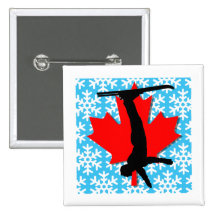 esquí aéreo del copo de nieve de Canadá Pin