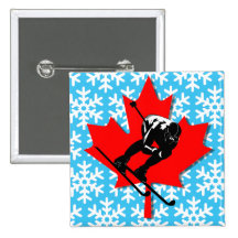 esquí alpino del copo de nieve de Canadá