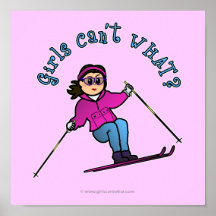 Esquiador de la nieve ligera posters
