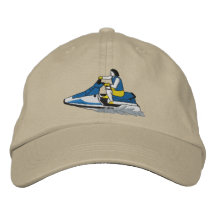 Esquiador del jet (el sentarse) gorra bordada