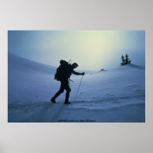 Esquiador del poster/del campo a través