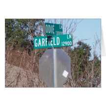 Esquina de Garfield y de Odie Felicitacion