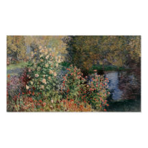 Esquina del jardín en Montgeron - Claude Monet Tarjetas De Negocios
