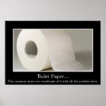 Esta compañía debe utilizar mucho papel higiénico  poster
