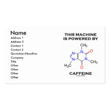 Esta máquina es accionada por el cafeína (la moléc plantillas de tarjetas de visita