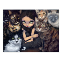 "Está todo sobre postal de los gatos"