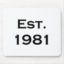 establecido 1981 tapete de ratón