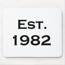 establecido 1982 tapete de ratón