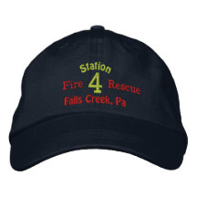 Estación 4-Firefighter Gorra-Bordada Gorra De Béisbol