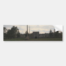 ESTACIÓN DE BOMBA RURAL ETIQUETA DE PARACHOQUE