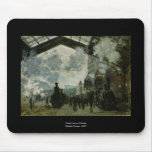 Estación de Lazare del santo de Claude Monet Alfombrillas De Ratón