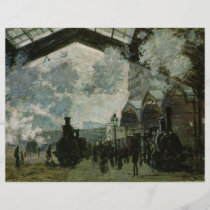 Estación de Lazare del santo de Claude Monet folletos