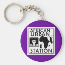 estación urbana africana llaveros personalizados