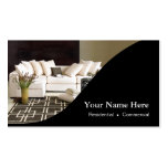 Estacionamiento casero del interiorista plantilla de tarjeta de negocio