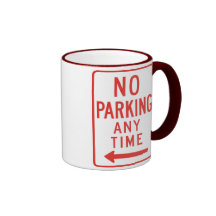 Estacionamiento prohibido (dejado) tazas de café