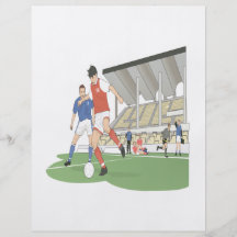 Estadio de fútbol tarjetas publicitarias