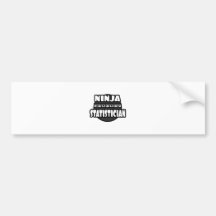 Estadístico de Ninja Pegatina De Parachoque