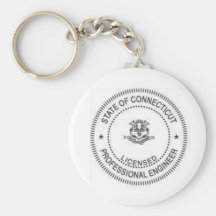 Estado del ingeniero del profesional de Connecticu Llaveros Personalizados
