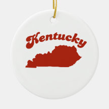 Estado del rojo de KENTUCKY Ornamentos De Navidad