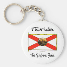 Estado del sol de la bandera del vintage de la Flo Llaveros Personalizados