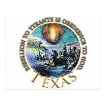 Estados de la rebelión a los tiranos TEJAS Postales