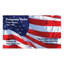 Estados Unidos señalan por medio de una bandera Plantilla De Tarjeta De Visita
