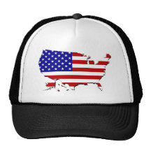 Estados Unidos trazan y la bandera de las Estrella Gorras De Camionero