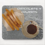Estafa Churros de Caliente del chocolate Alfombrillas De Ratón