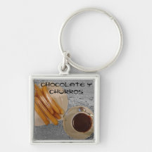 Estafa Churros de Caliente del chocolate Llaveros