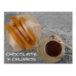 Estafa Churros de Caliente del chocolate Postal