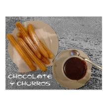 Estafa Churros de Caliente del chocolate Postal