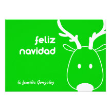 Estafa Reno de Tarjeta de Navidad Comunicado Personalizado