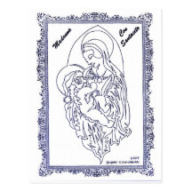 Estafa Santacito de Madonna Tarjetas Postales