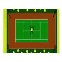 Estafas del campo de tenis y de tenis impresión fotográfica