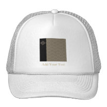 Estallido elegante del damasco del negro y del oro gorro