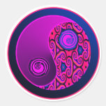 Estallido púrpura Yin Yang Pegatinas