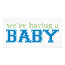 ¡Estamos teniendo un bebé! Tarjetas Con Fotos Personalizadas