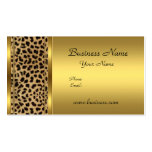 Estampado de animales con clase elegante del leopa tarjetas de visita