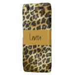 Estampado de animales de oro de la piel del leopar cárcasas casemate