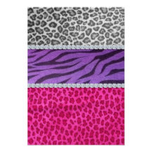 Estampado de animales femenino del diamante comunicado personal  