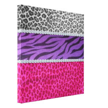 Estampado de animales femenino del diamante impresión en lona